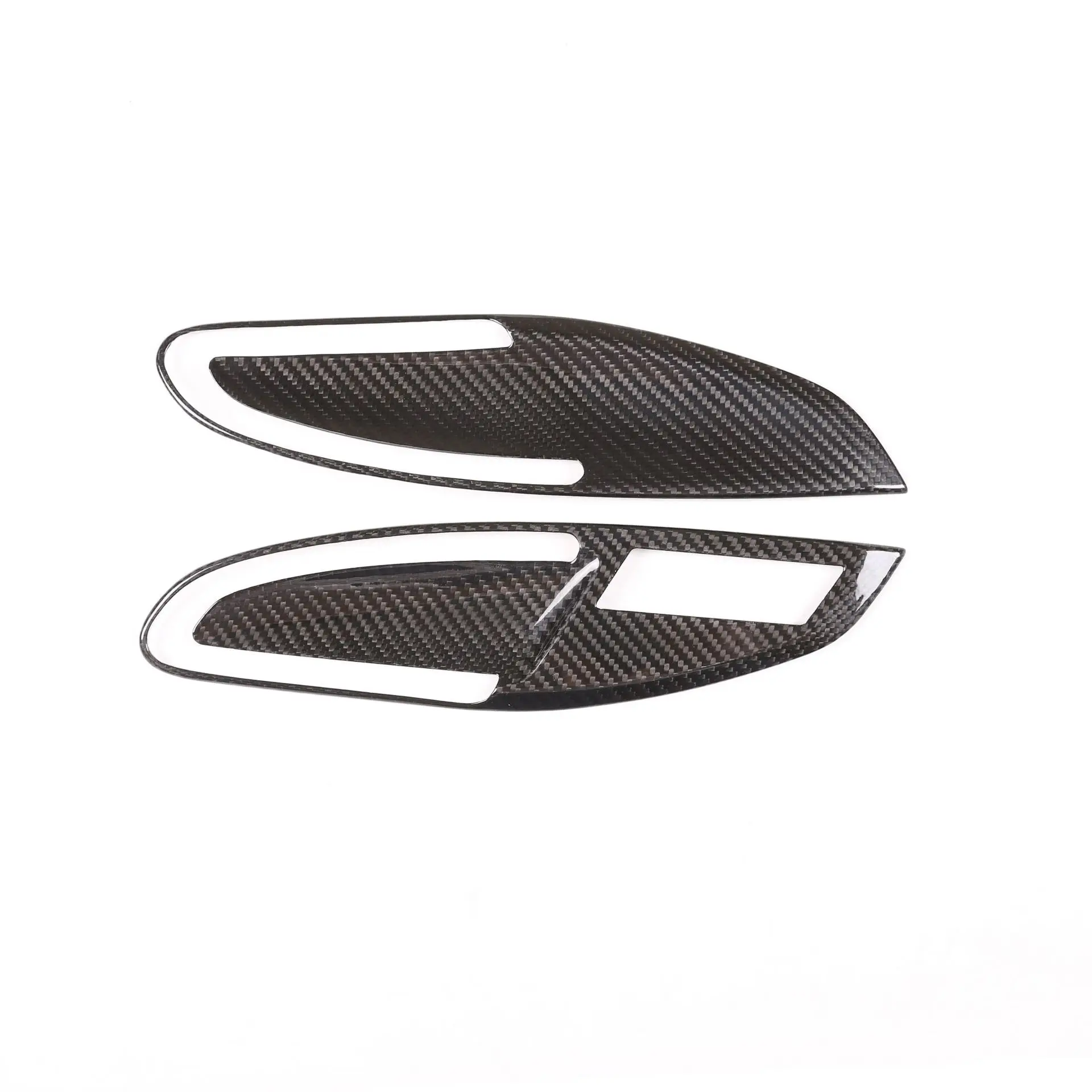Car carbon fiber refit Inner handle protection decorative cover are suitable for Porsche 718 911 in 2012-2018year