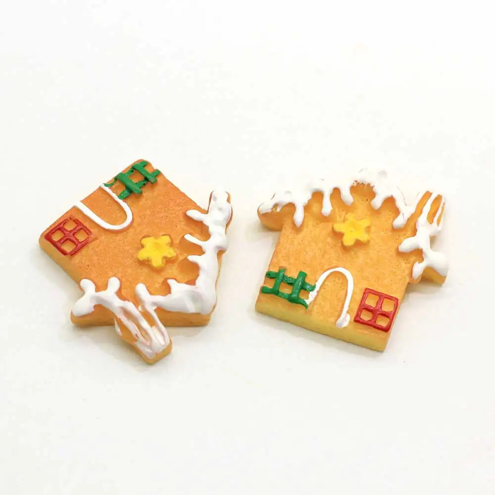 Christmas Gingerbread Cookie Cabochon Resin Flatback Kawaii DIY Craft Decoration
