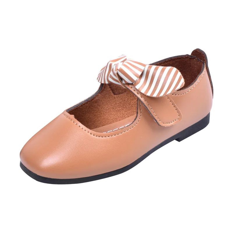 
2020 spring baby girls little leather footwear children school nude princess kids single flat ballet shoes 