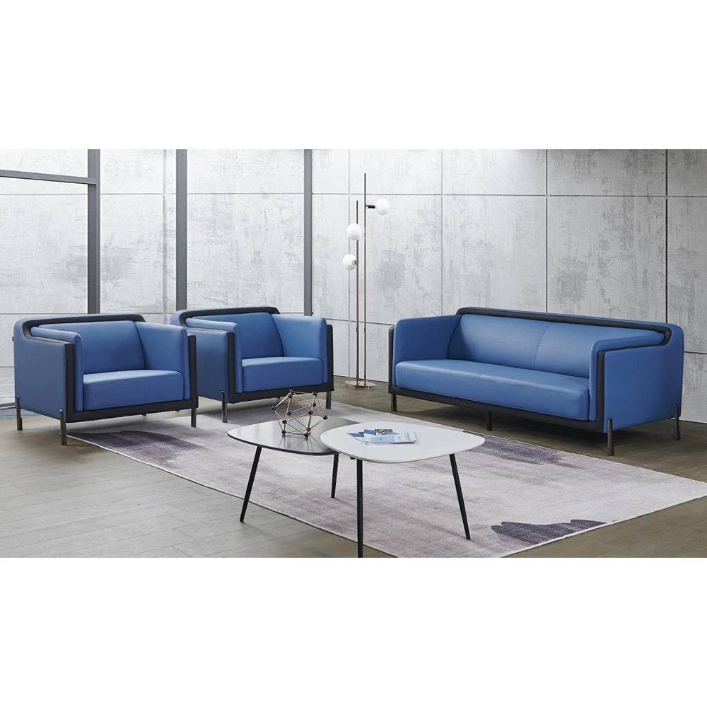 China Manufacturer Factory Direct Price Modern Office Furniture Custom 1/2/3 Seater Reception Leather office Sofas Set