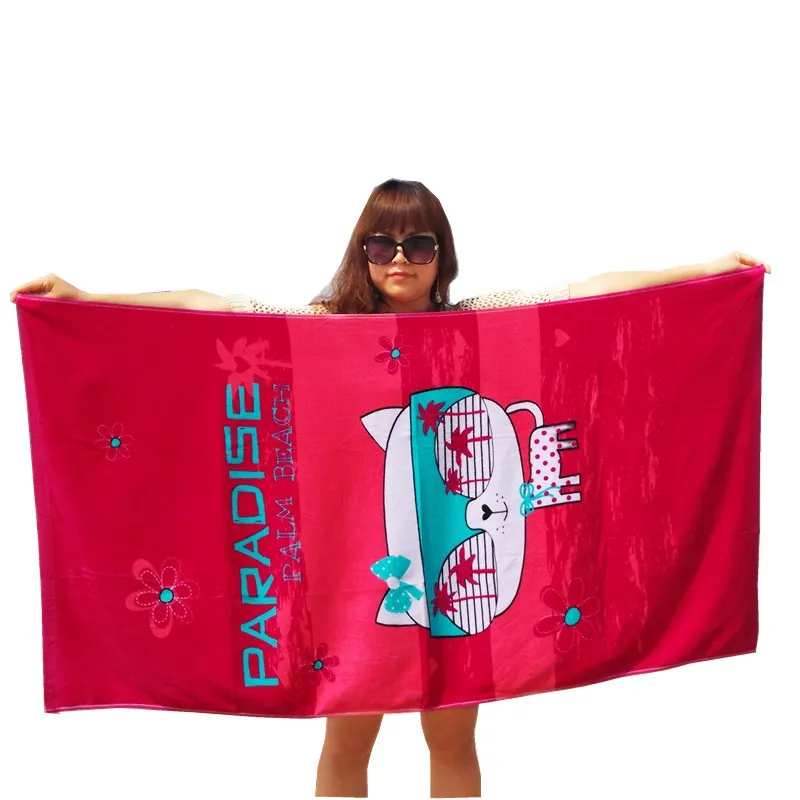 Stock Beach Towels Cheap Price 70% Off Japanese Order High Quality 100 Cotton Velour 60x120 Cm Gift Sports Woven Square Adults