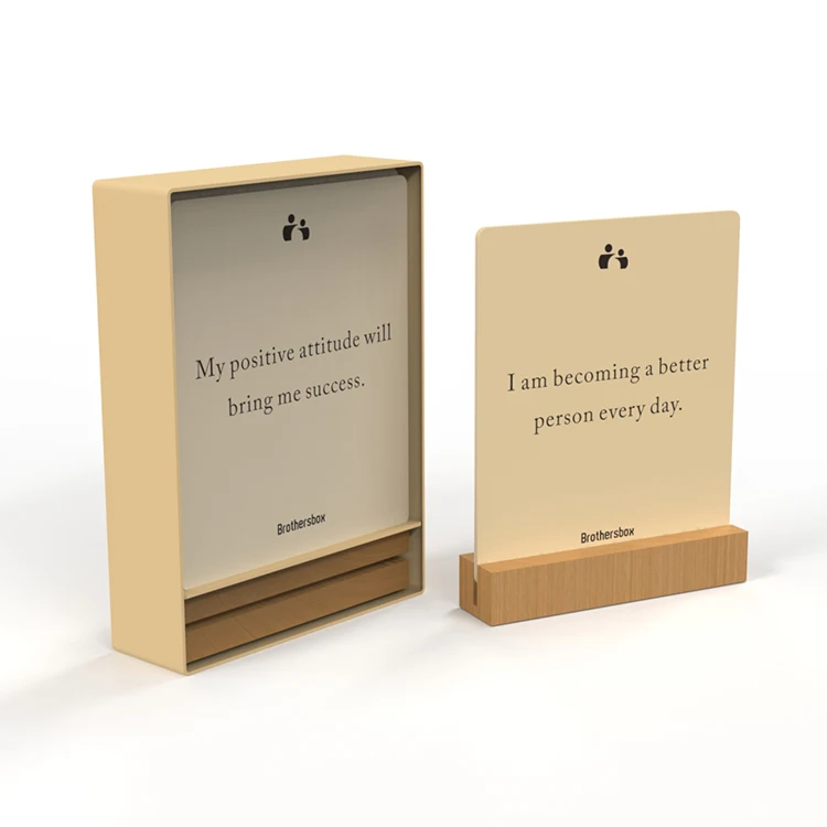 Custom Printing Affirmation Cards Deck Motivational Quote Card Mental Health Affirmation Cards Custom Printing With Stand Holder