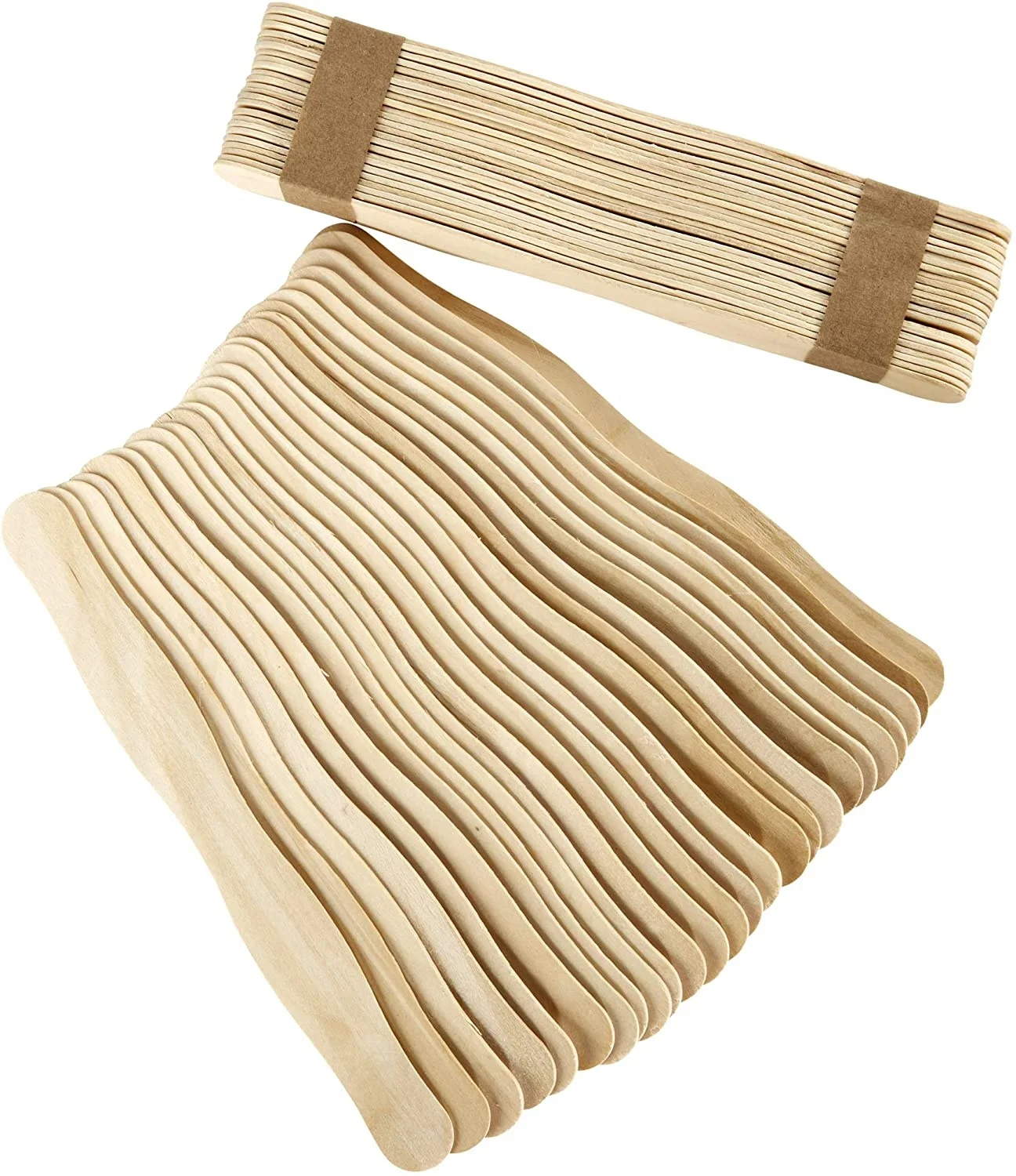 8 inch Long Wavy Sticks Natural Wood Wavy Popsicle Craft Sticks Great for Paint Sticks Tongue Depressors