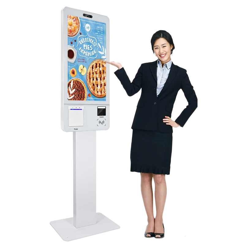 Popular Automatic Touch Screen Kiosk Pos Machine Self Ordering Terminal Kiosk Restaurant Self Service Kiosk