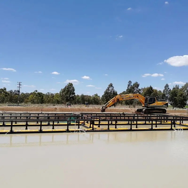 Square fish trap in HDPE pontoon fishery in Lake Victoria, Kenya