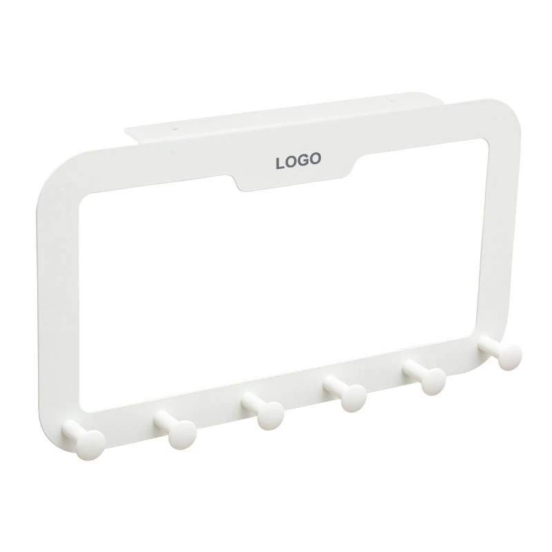 Baolong Factory Carbon Steel Seamless Hat Towel Coat Wall Decor Clothes Hangers Racks With 6 Hooks Storage Door Back Hook