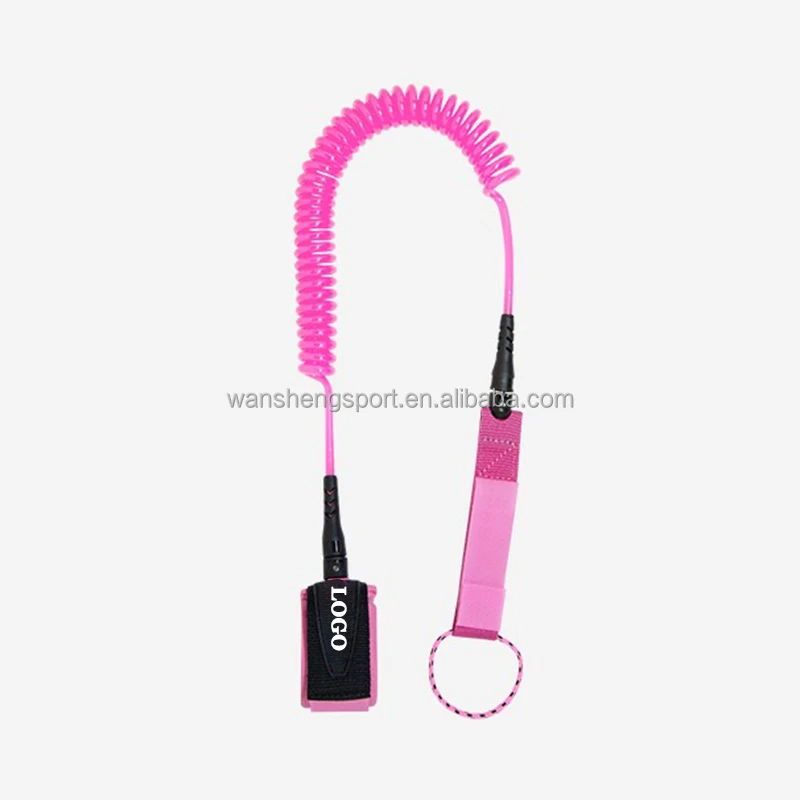 High Quality SUP Leash Coil Leg Rope Surfboards Leash OEM Surf Leash Coiled Ankle Rope accessories for paddle surf
