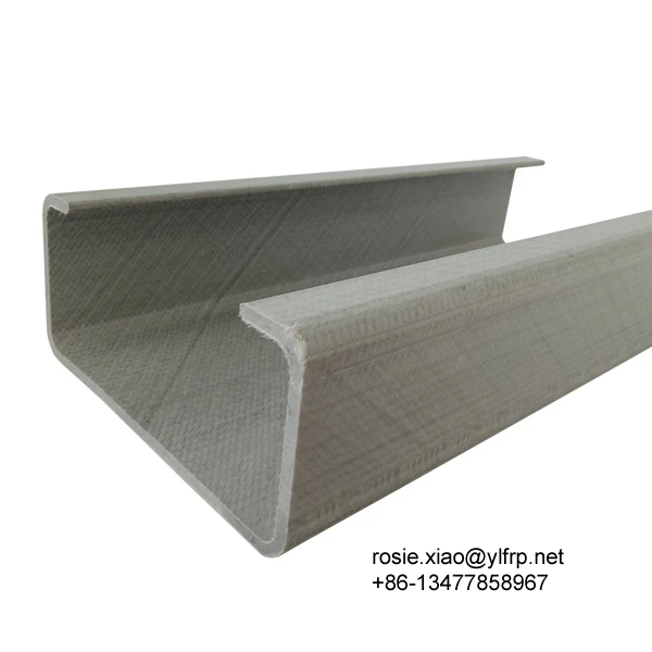 China Fiberglass Product GRP Pultruded Composite Profiles FRP U Beam