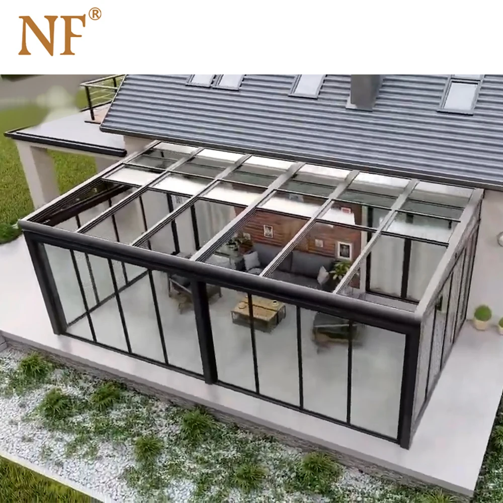 Last design aluminium greenhouse conservatory