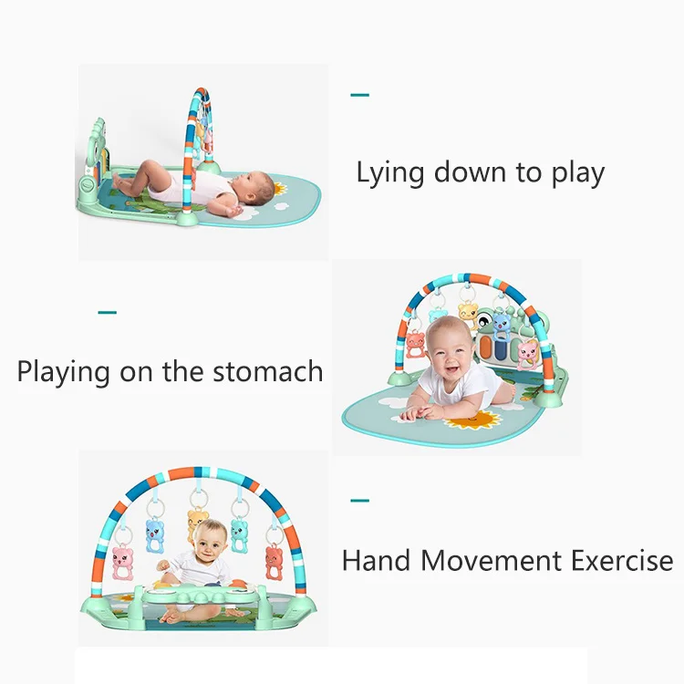 Konig Kids Kick & Play Piano Gym Baby Toys With Lights & Music Baby Mat Baby Activity Gym Gimnasio Para Bebe
