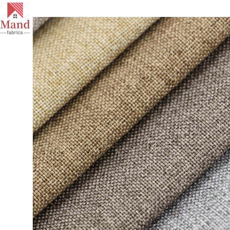 Mand textile retail good cheap best selling modern 100% polyester plain textured oxford linen  recliner sofa fabric per meter