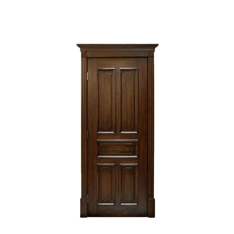 Modern Flush Teak Wood Foldable Barn Interior Safe Bedroom Double Swing Wooden Internal Fire Doors Door For Room Door Houses