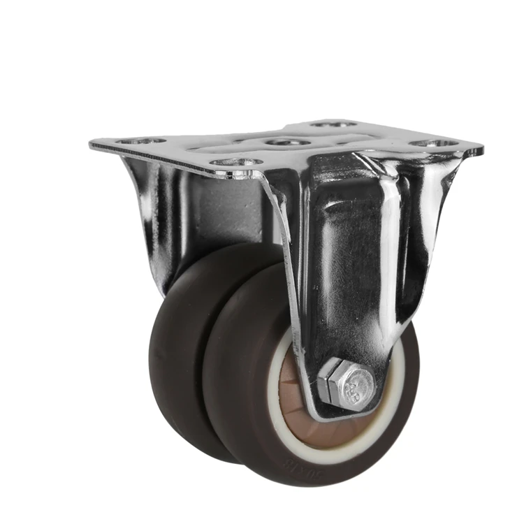 50mm diameter 2 inch office chair with threaded stem double casters