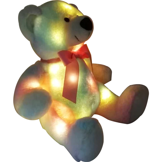 Wholesale custom LED flash lighting fashion high quality soft stuffed toy 13 inch cute light up Teddy plush Bear plush toy
