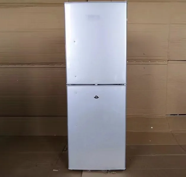 Home Use DC Compressor 12V/24V Double Door Vertical Solar Refrigeration BCD-118