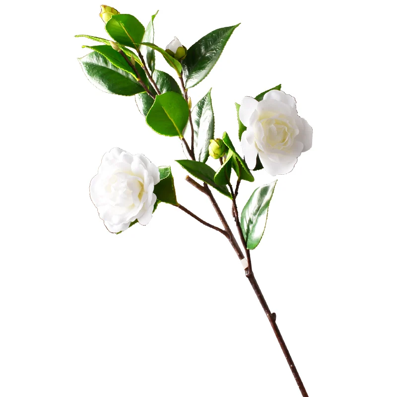 High quality artificial flowers wedding decoration wholesale flowers artificial camellia centerpiece flower for home decoration