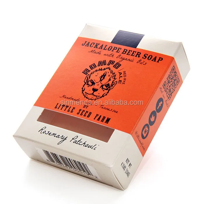 eco friendly recycled cardboard paper packaging rectangular matchbox style box for soaps