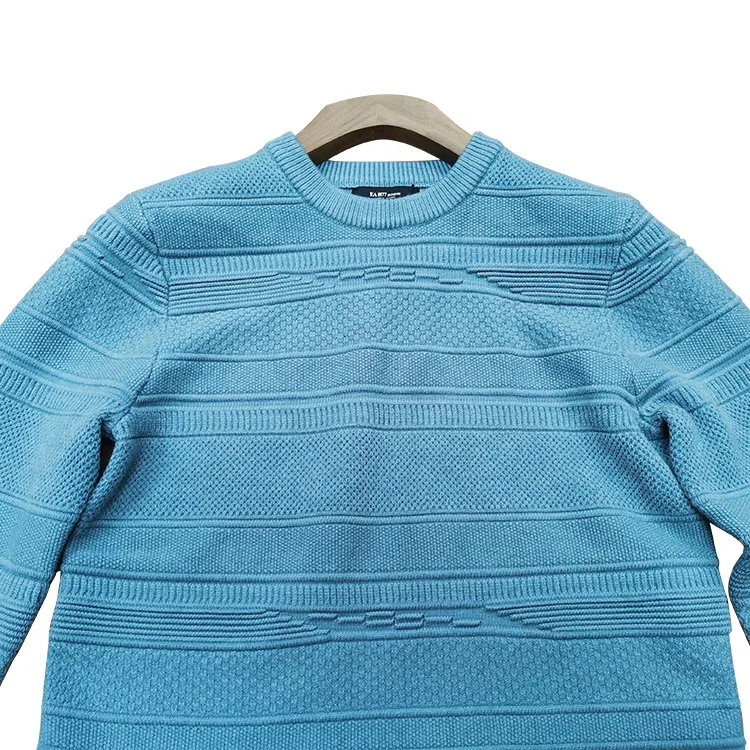 DiZNEW Hot Selling Custom Oversize Chunky Cable Man Knit Sweater Hombre Pullover Links Sweater