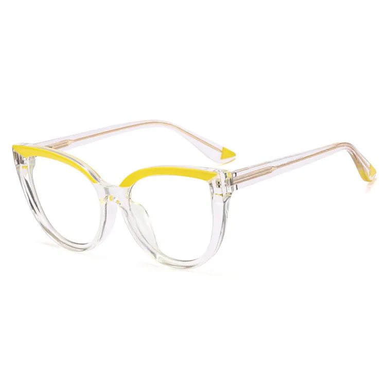2024 Plastic Wholesale Factory Custom logo Trendy Cat Eyes Frame Optical Eyeglasses Fashion Spectacle