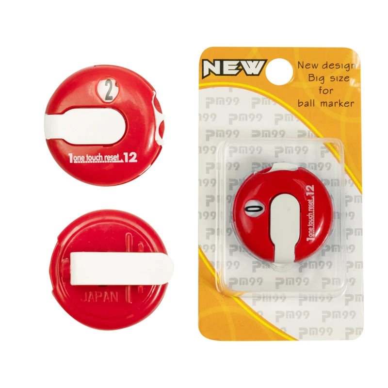 30 mm Mini Golf Stroke Score Counter with hat clip and glove clip for golf gift set