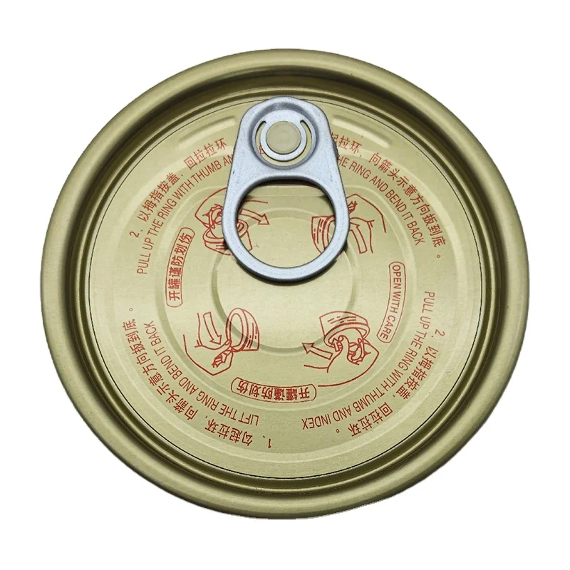 factory Price Easy Open Ends 202# 53mm EOE Tin can lids Tinplate Cans ends for Food Canning