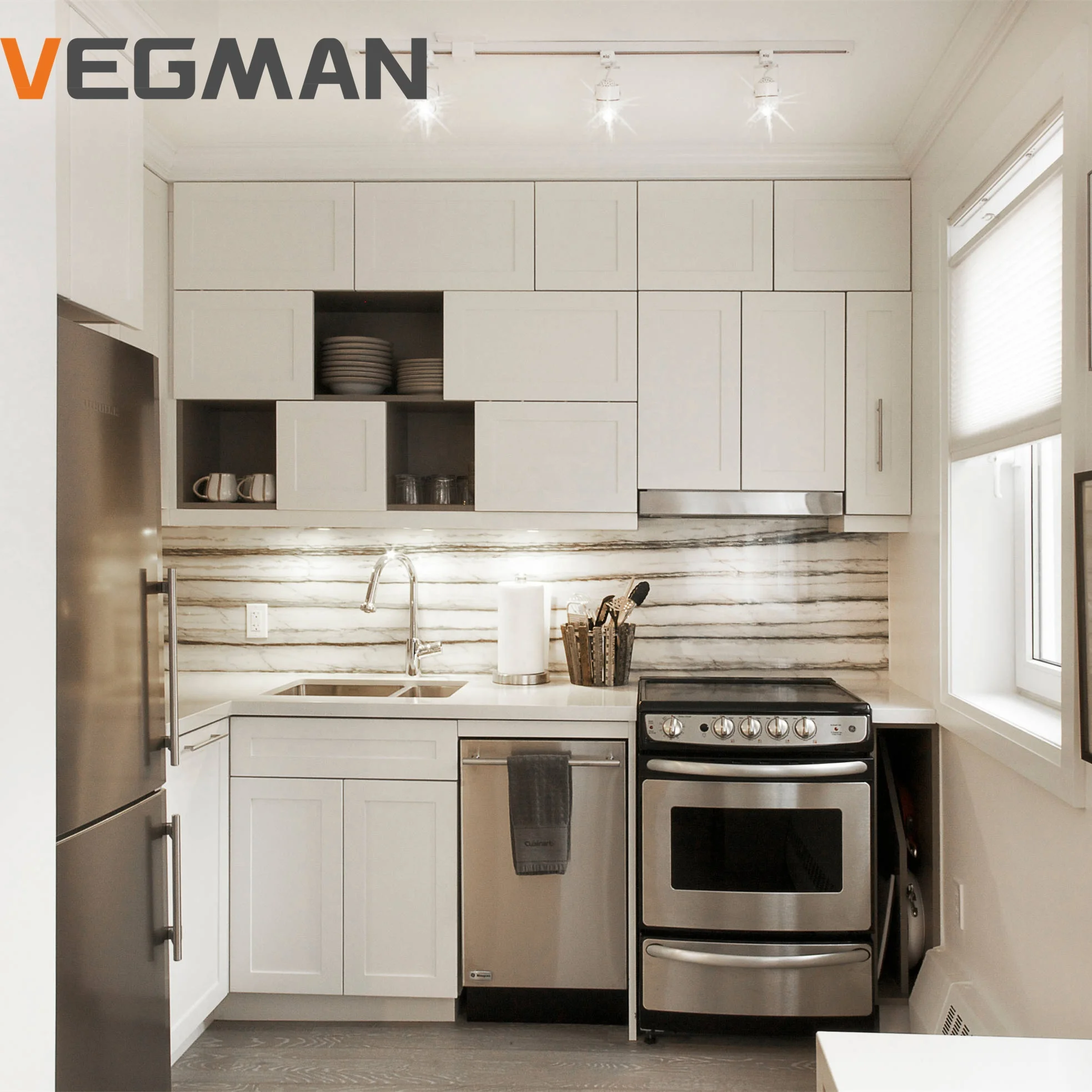 Furniture Solid Wood Kitchen Small Cabinet Set For Mini Kitchen