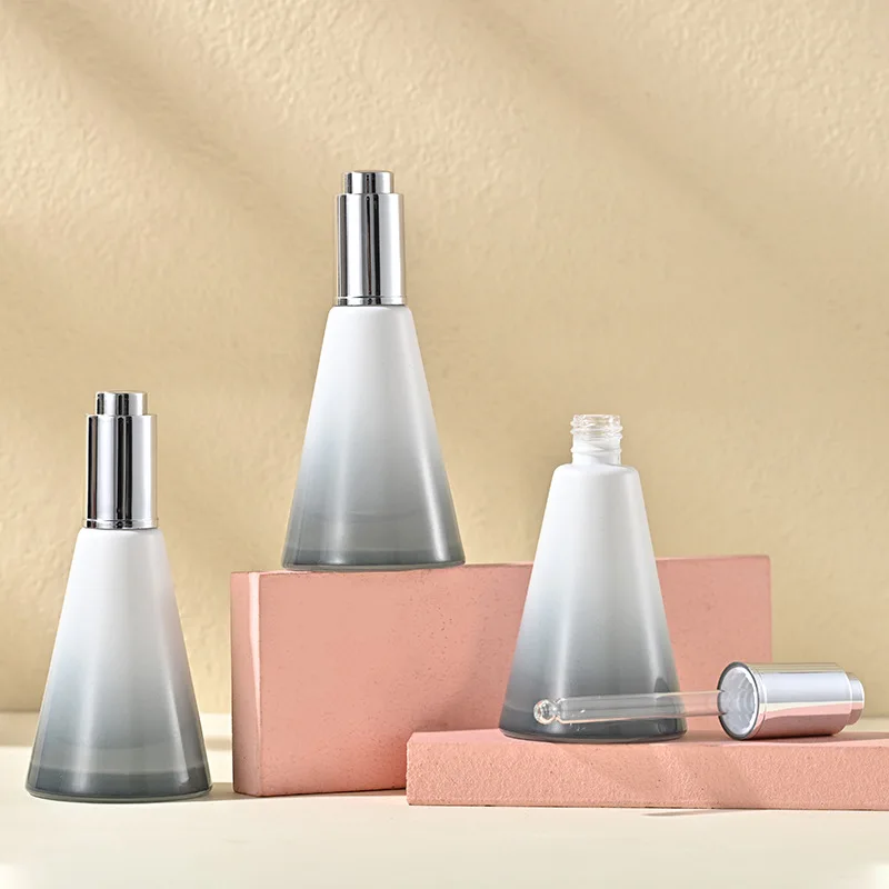 Hot New Essence Bottle 15ML conical glass dropper bottle Liquid skin care essence bottle custom logo