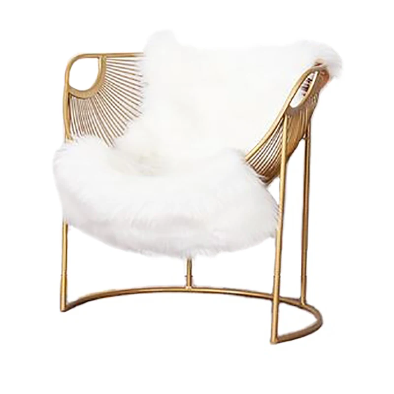 
Wholesale Modern style Accent chair living room furniture salon elegant gold chair luxury leisure metal armchair 