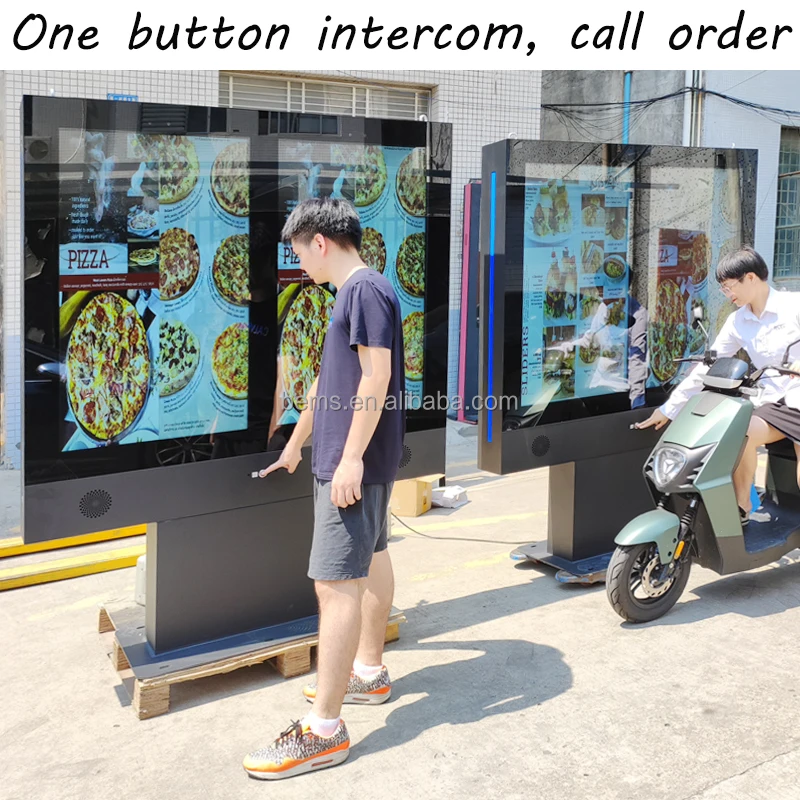 BEMS outdoor capacitive vending machine digital signage and displays  advertising screen ordering kiosk interphone button call