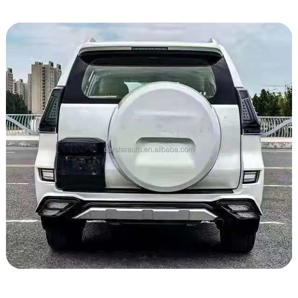 auto parts Body kit For Toyota Land Cruiser Prado 2011-2018 Upgrade To Prado 2022 Police-man style Bumper head lamp rear lights