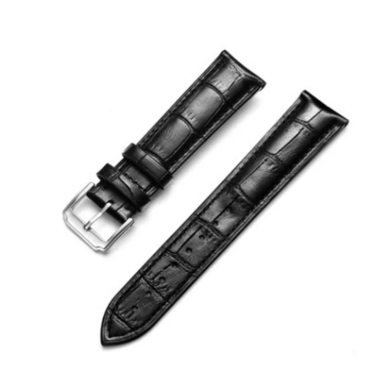 Leather Watch Strap Top Cowhide Pin Buckle butterfly Buckle PUleather Watch Strap Belt crocodile Leather Custom Strap
