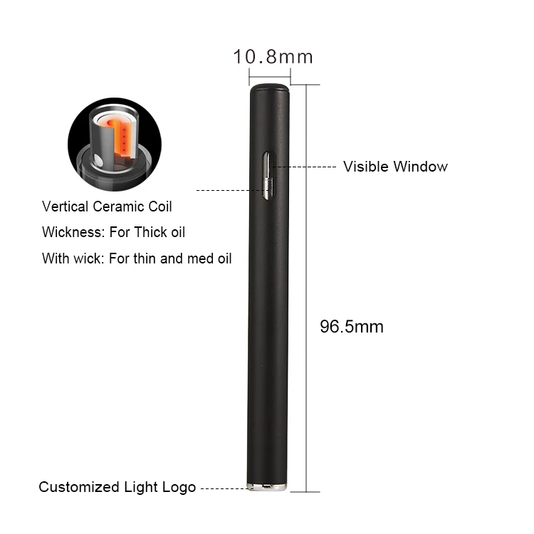 
Rechargeable Thick Oil Smoking Pen 510 Mini E Cigarette CBD Oil Vape Pen 