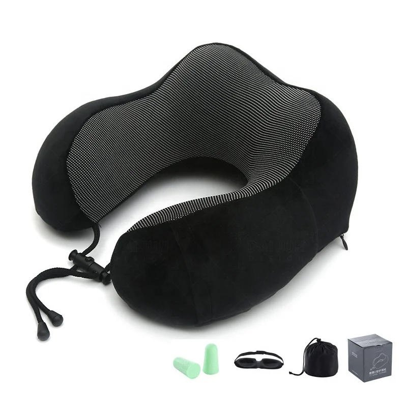 Wholesale Hot Sale Custom Traveling Pillows Neck Pillow Print with Logo Memory Foam Travel 40 Adults SGS Grade a Memory Form