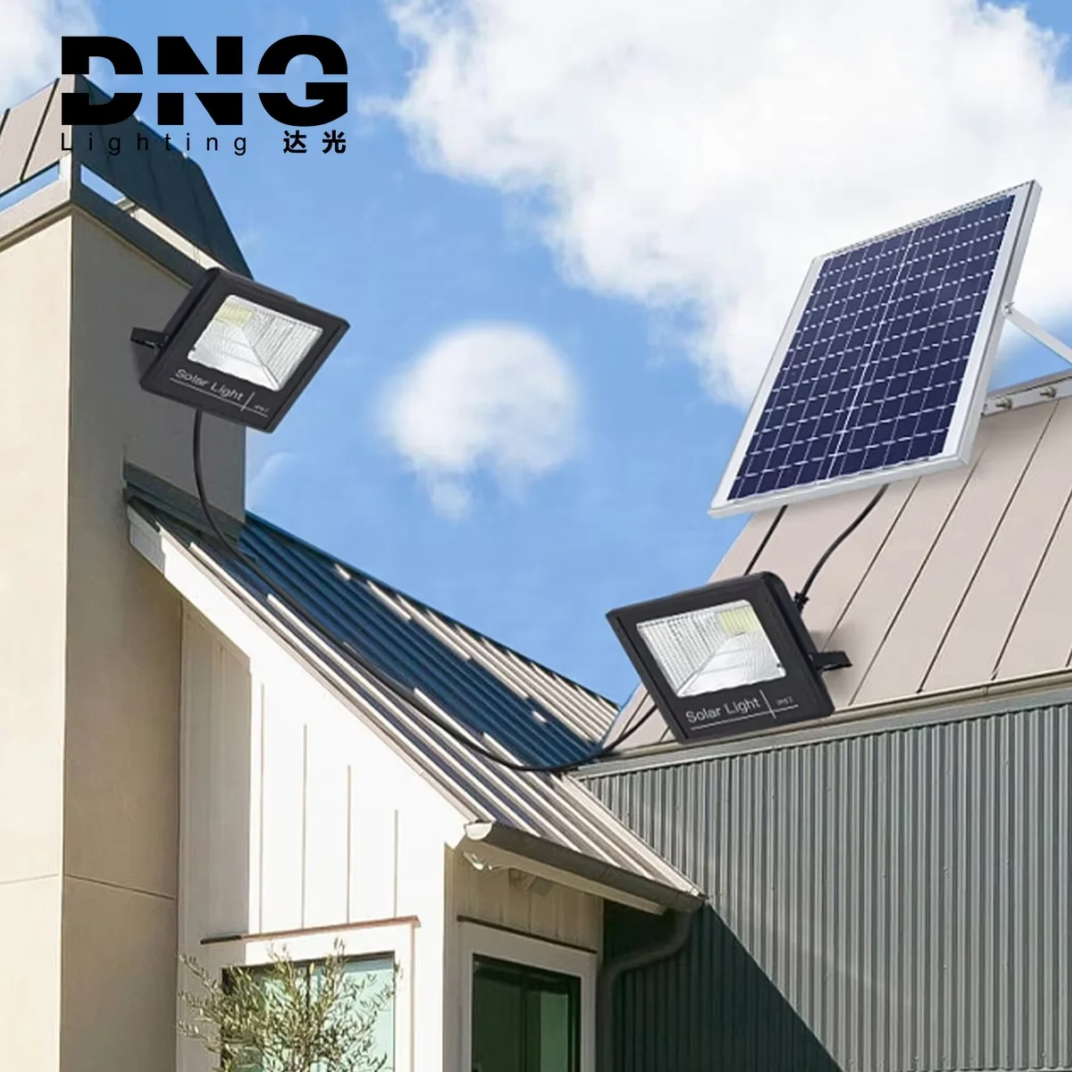 100W 200W 300W outdoor high brightness solar garden light LED solar garden  rechargeable street light floodlight
