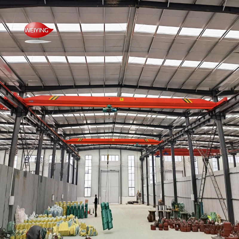 High Standard 1Ton 3Ton 5Ton 10Ton EOT Lifting Crane Electrically Operated Hoist Lifting Mobile Overhead Bridge Crane
