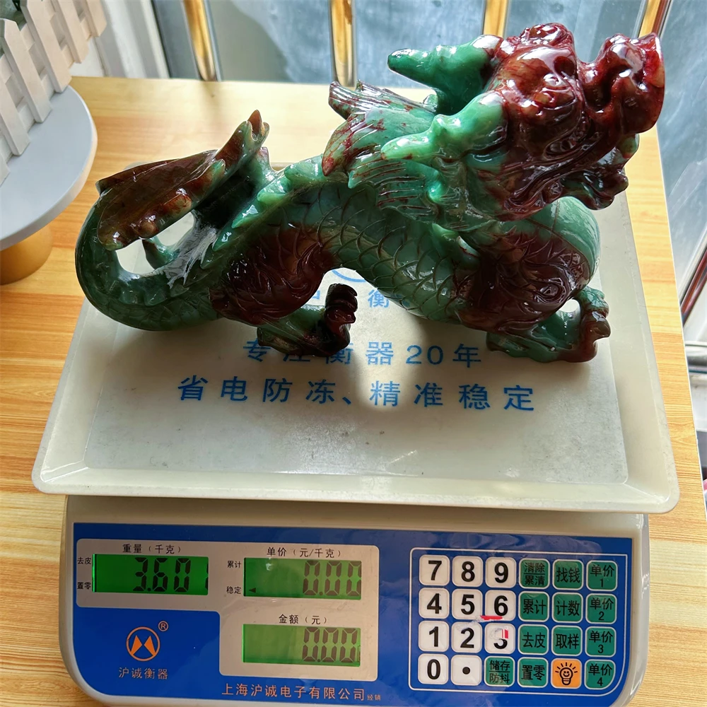 Customization carving wholesale Crystal Crafts new product Stone Xiuyu dragon sculpture For feng shui for Gift