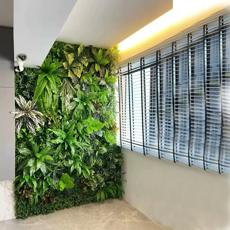 Equipped Double Sided Adhesive Tape UV-Anti Greenery Boxwood Panels  Artificial Grass Wall Panel Backdrop for Indoor Outdoor