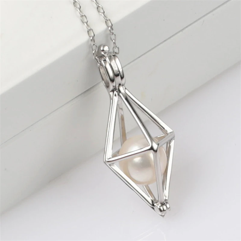 High quality jewelry making accessories for bead 925 sterling silver cage pendants