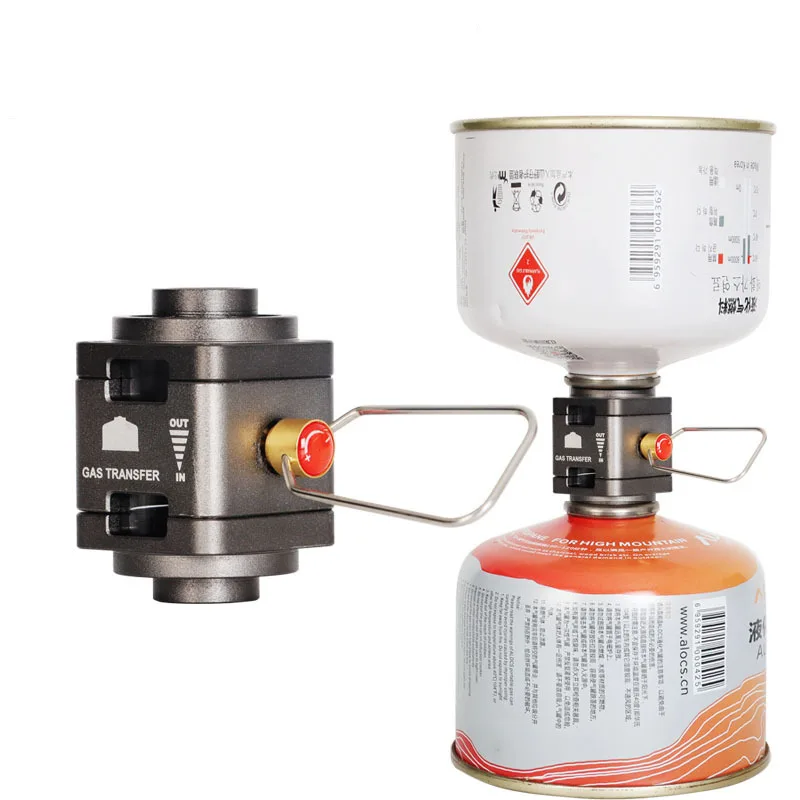 Transparent Visibility Gas Saver Gas Adaptor Gas Canister Adapter for camping butane canister refilling use