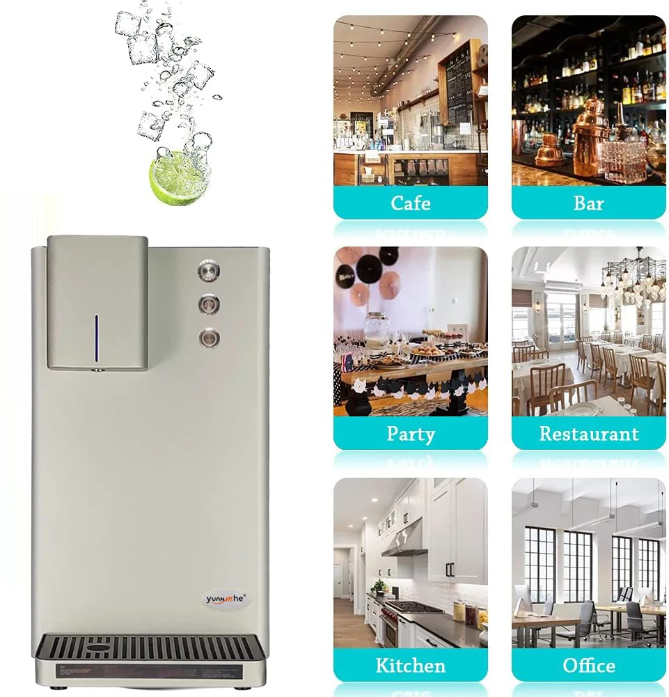 Commercial Carbonated Sparkling Water Maker 20 liter with ice maker countertop  soda fountain machine for business