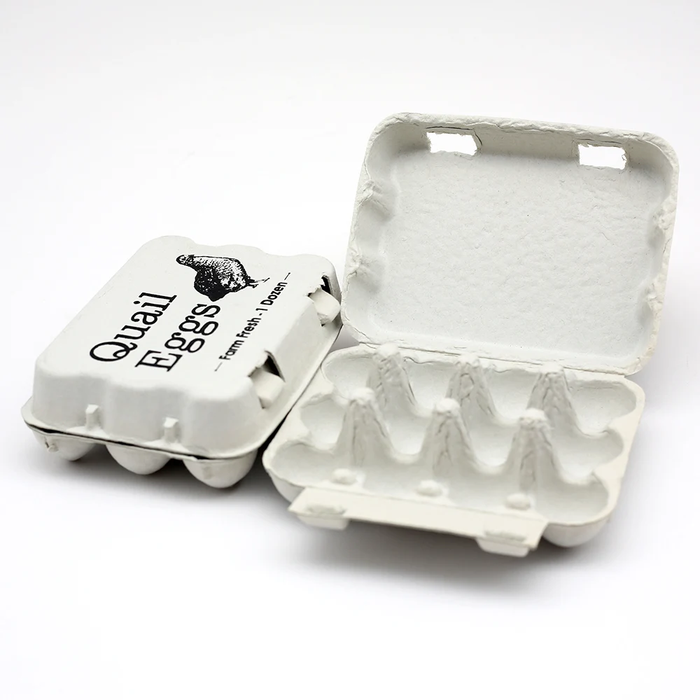 Customized Environment-Friendly Egg Tray Carton with Cover Pulp Moulding 12 20 Eggs Carton/Tray/Box
