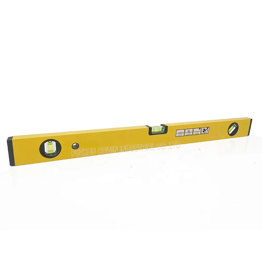 High accuracy 600mm box beam level I beam Spirit level with 3 transparent vials