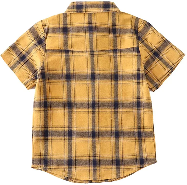 
Check button down short sleeve casual vintage shirts for teen girls wholesale 