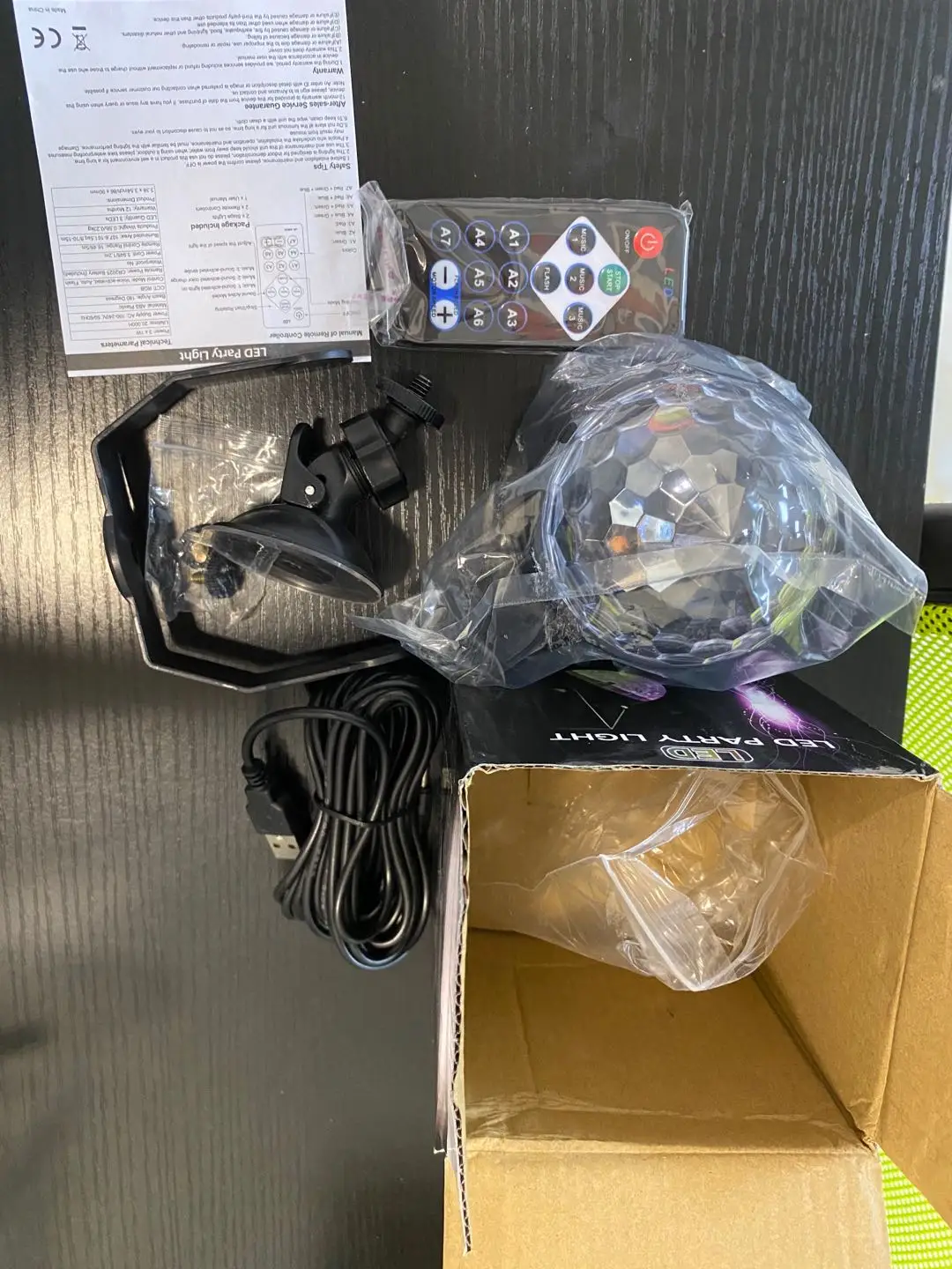  Лидер продаж светодиодный сценический RGB светильник для танцпола с дистанционным управлением и голосовым праздничный Хрустальный Волшебный шар освещение