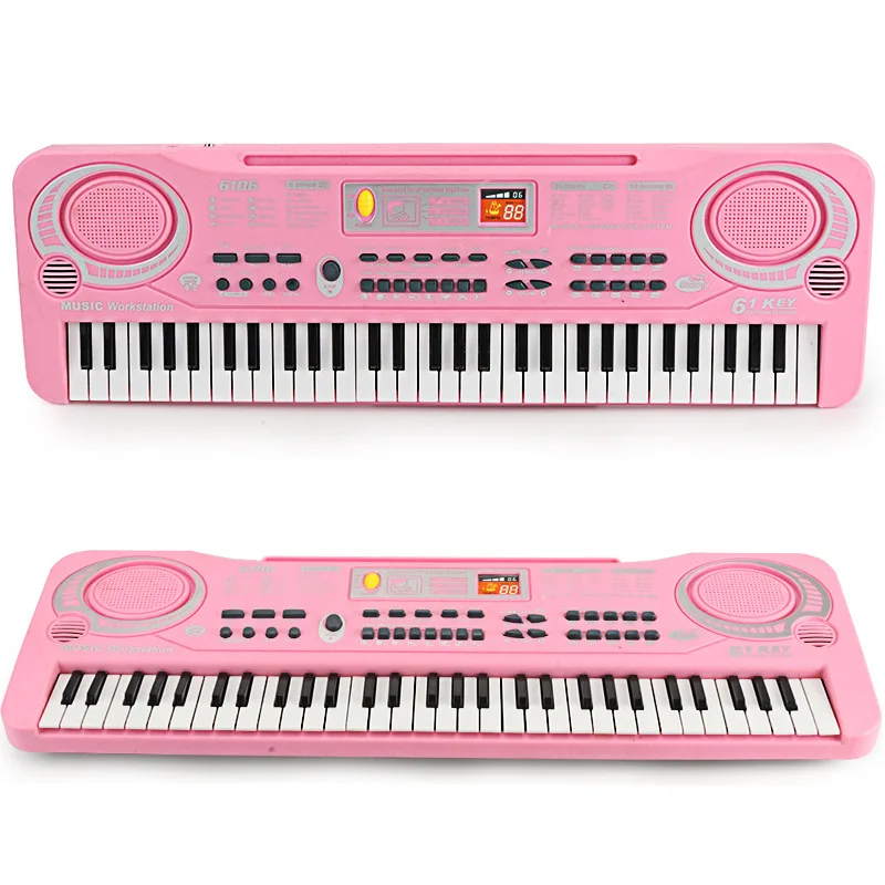 2024 Multi-function Children Learning Music Toy 61 Keys Piano Keyboard Instrument Microphone Electronic Organ Musical Instrument
