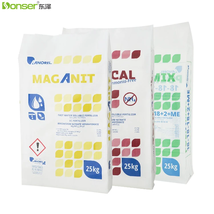 25kg Custom Printed Fertilizer Bags Factory Wholesale Price Recyclable PP Woven Bags for Organic Fertilizer Soil Packaging Sack
