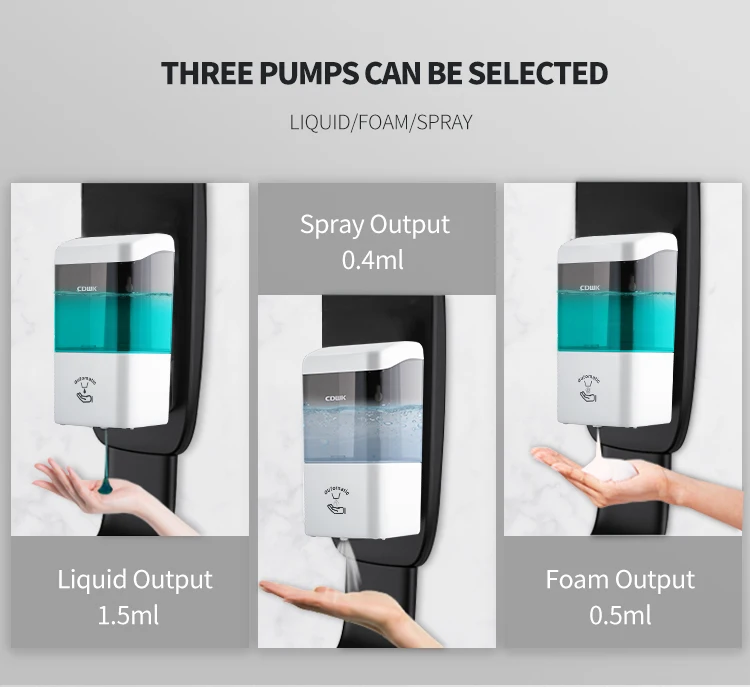 CDWK 600ml hotel wall mounted infrared sensing sensor  automatic soap dispenser