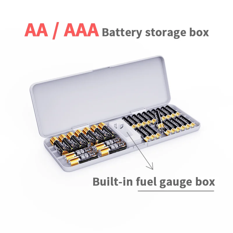 AA battery sorting storage box with built-in dry battery measuring electrometer large-capacity storage box Accessories storage