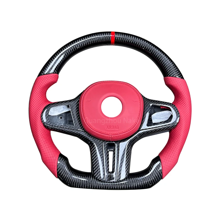 For BMW 3/4/5/x5 Series F30 F10 F15 F16 F06 F32 F26 f25 E46 E36 E-F Series Sports Style Steering Wheel Upgrade carbon fiber