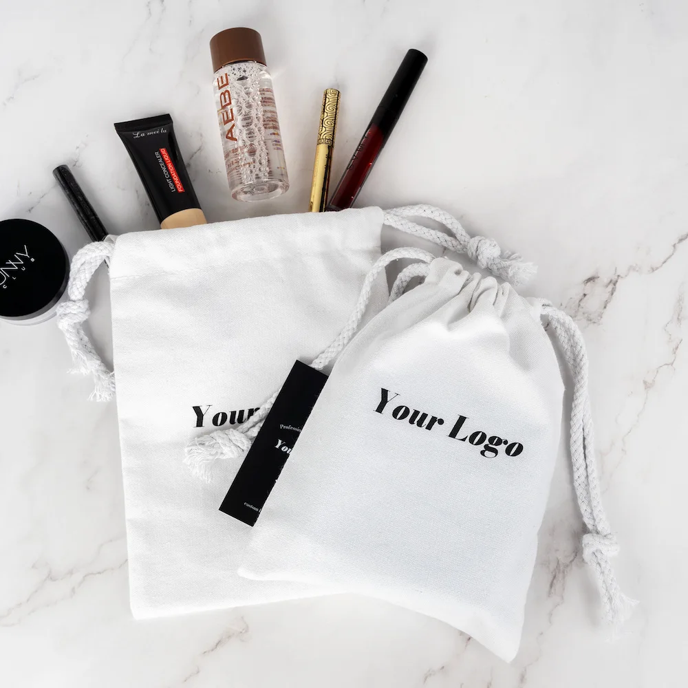 High Quality Plain Canvas Shopping Packaging Organic Cotton Drawstring Dust Bag